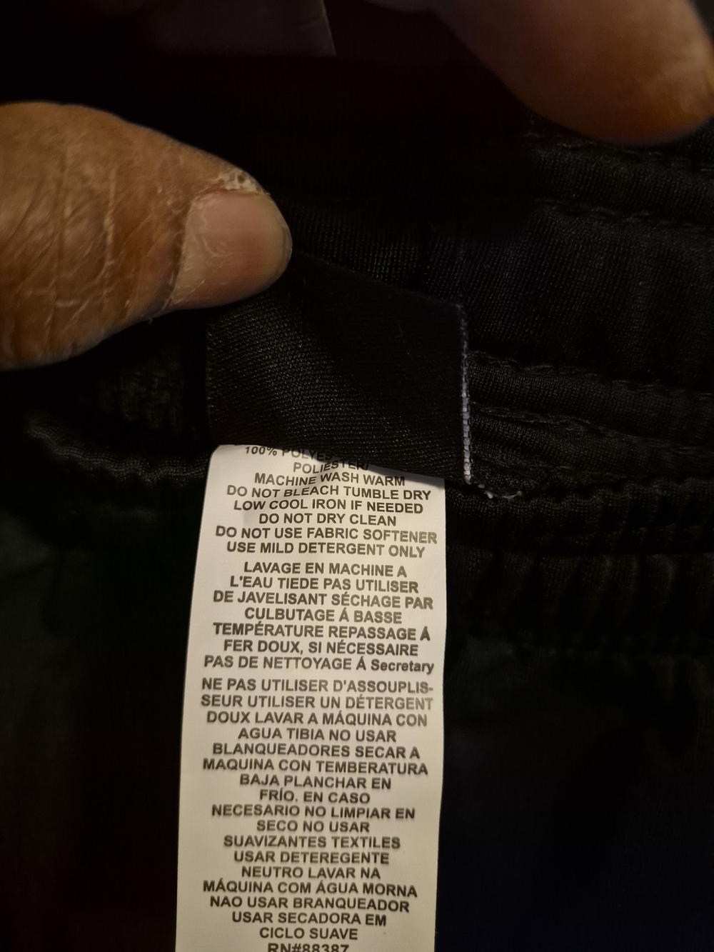 Adidas Boy'' Black Track Pants with Three White Stripes Elastic Waistband Size M - Picture 5 of 13